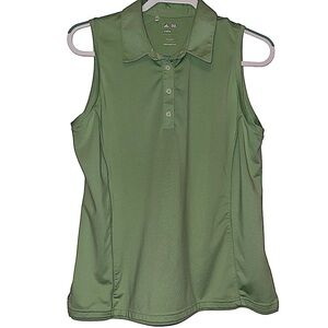 EUC Adidas Women's Olive Sleeveless Polo